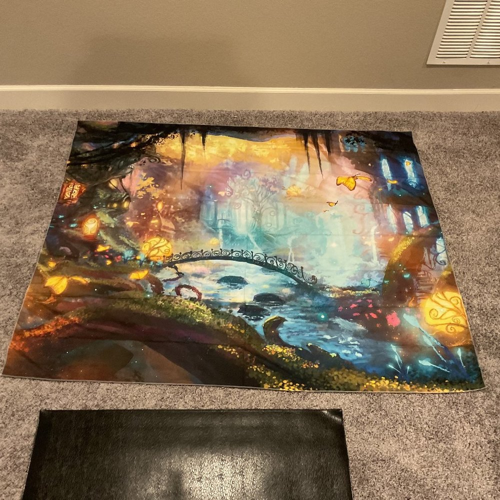 Bling Painting Mystical/Fantasy Bridge Wall Tapestry - NEW